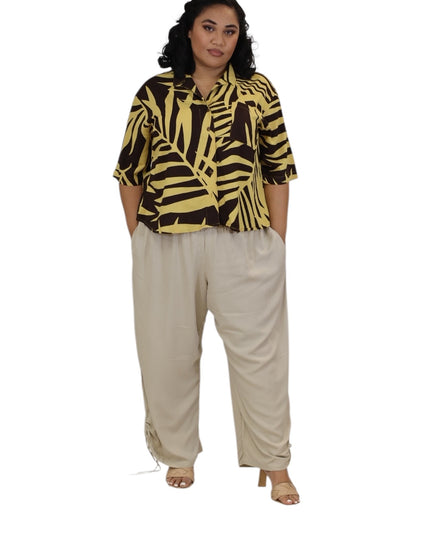 Fern Print Rayon Shirt Top