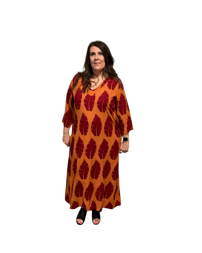 V-NECK LONG SLEEVES DRESS