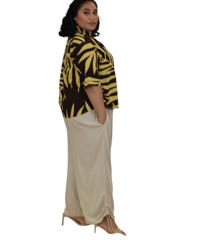 Fern Print Rayon Shirt Top