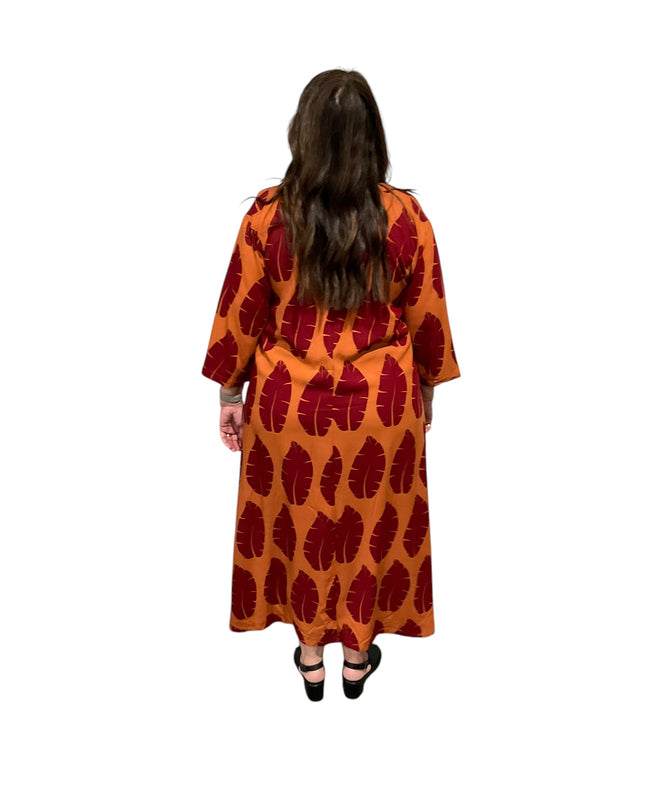 V-NECK LONG SLEEVES DRESS
