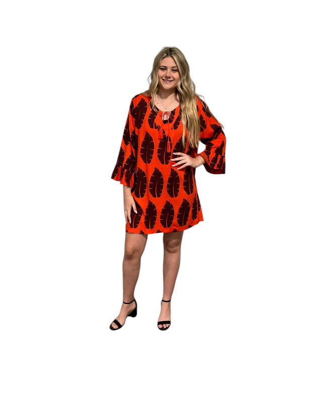 Rayon Drawstring Short Dress