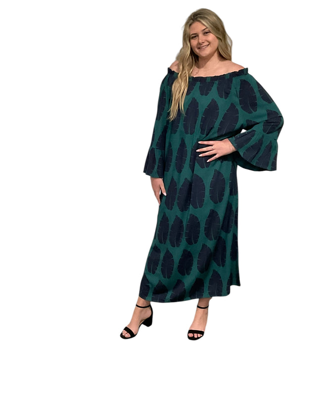 Off-Shoulder Rayon Maxi Dress