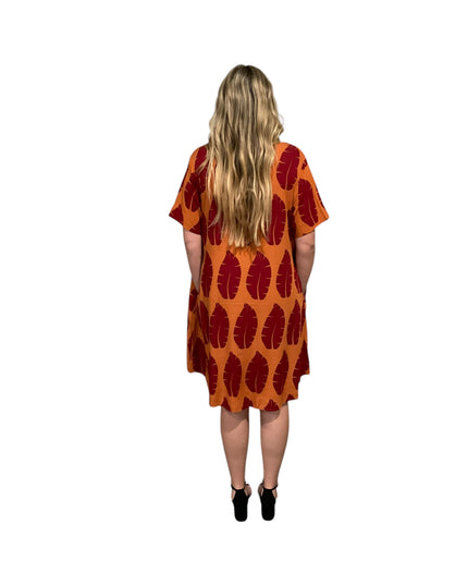 Rayon Button-Down Shirt Dress
