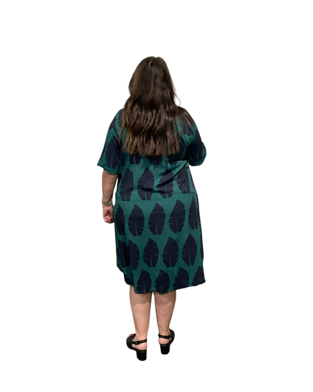 Rayon Button-Down Shirt Dress