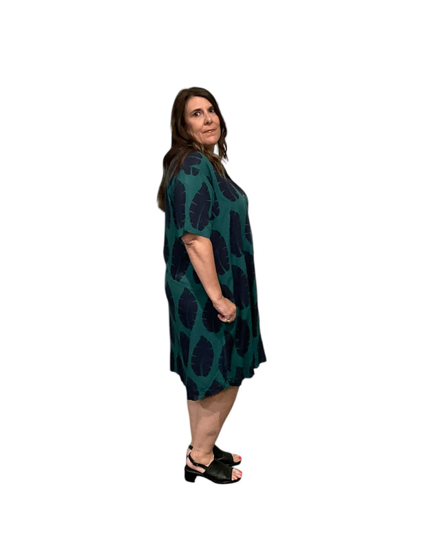 Rayon Button-Down Shirt Dress