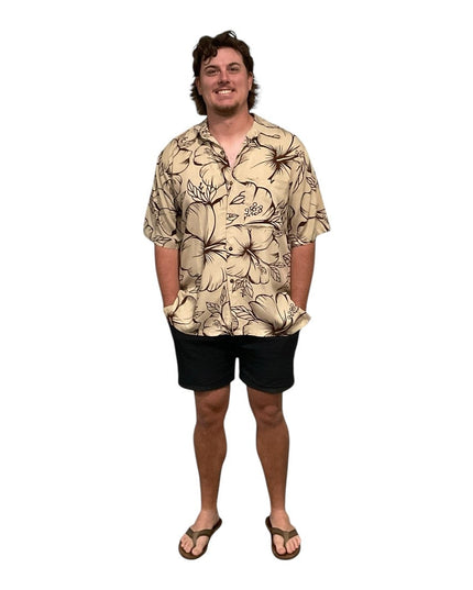 HIBISCUS PRINT MEN'S SHIRT