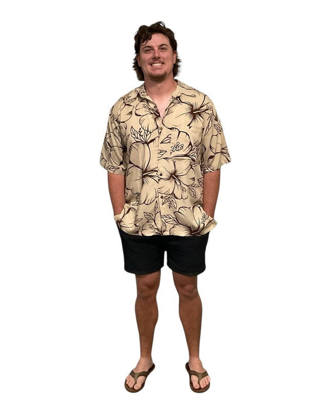 HIBISCUS PRINT MEN'S SHIRT