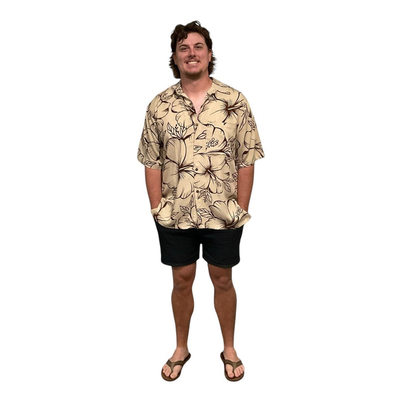 HIBISCUS PRINT MEN'S SHIRT