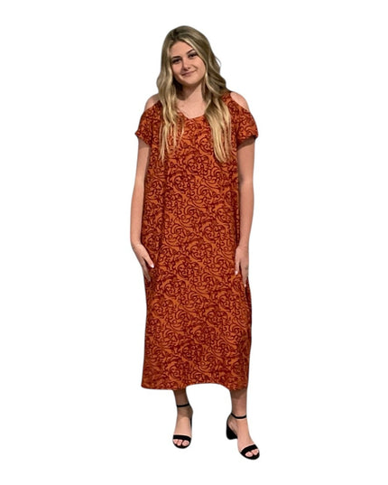 Cold Shoulder Rayon Dress