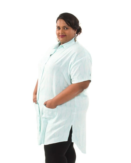 Mint Shield  Collar Dress