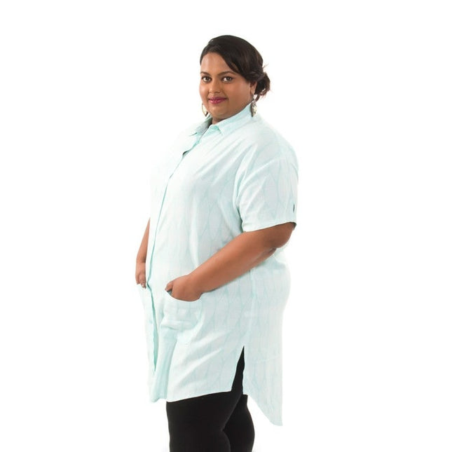Mint Shield  Collar Dress