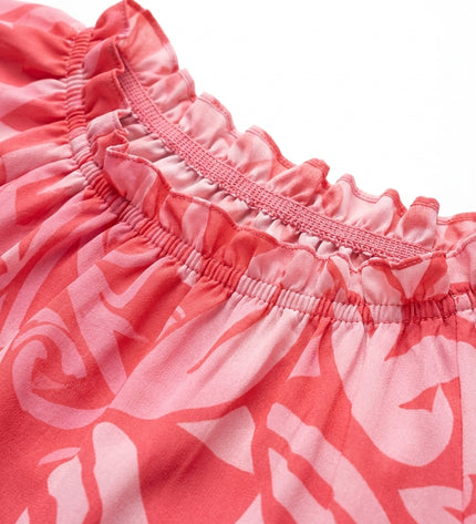 Maxi Dress — Ruffle Neckline Detail | Generated by Modelize