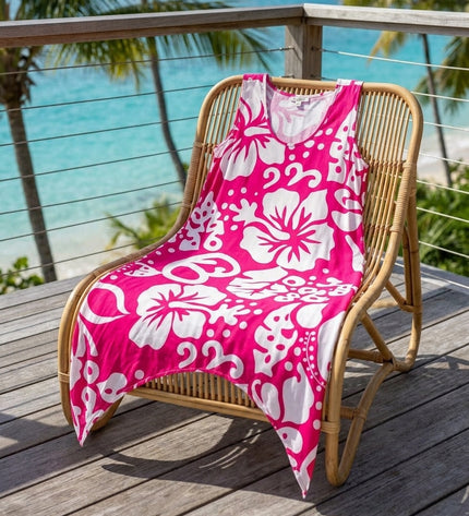 Sleeveless High-Low Dress — Resort Balcony Lifestyle | Generated by Modelize