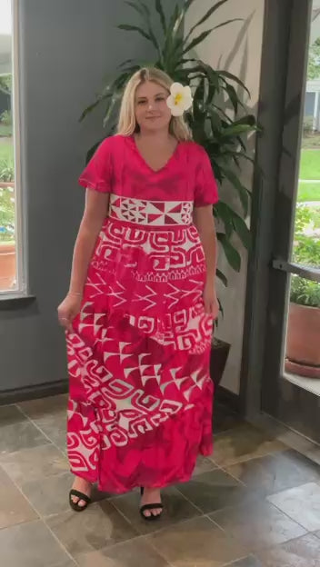 CHIFFON EMPIRE WAIST MAXI DRESS