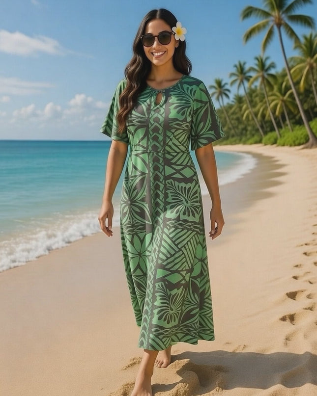 Polyester Milk Silk Maxi Dress