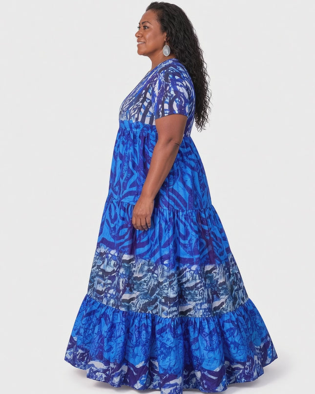 Tropical Chiffon Maxi Dress