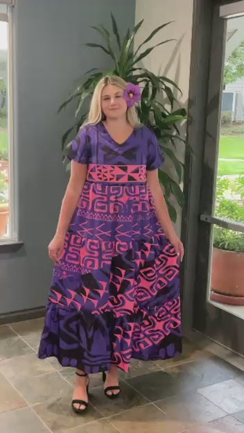 CHIFFON EMPIRE WAIST MAXI DRESS