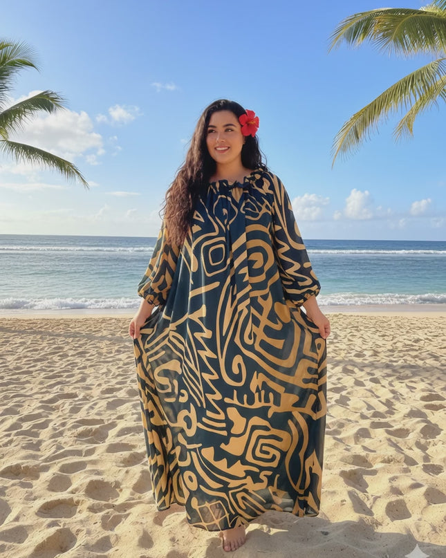 Chiffon Island Maxi Dress- Airy Summer Elegance