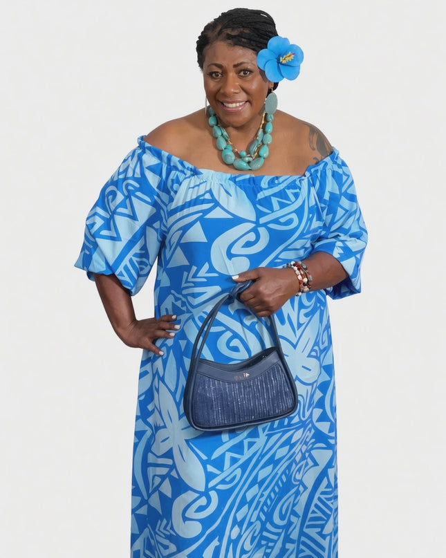 Azure Tide Maxi Dress