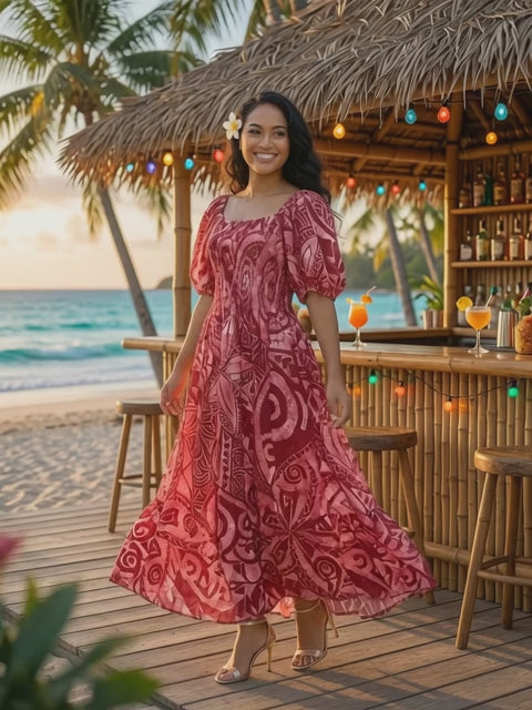 Premium Rayon Smocked Maxi Dress