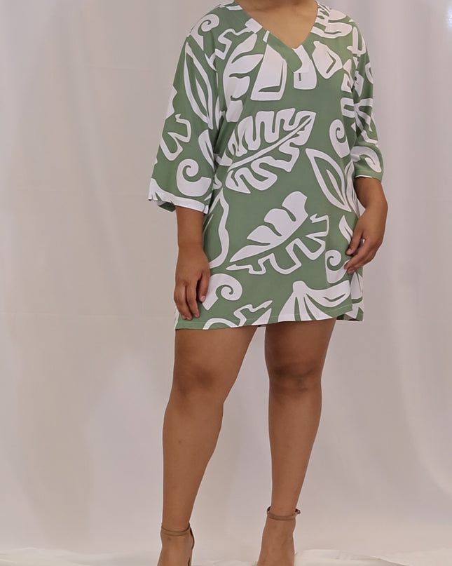 Island Breeze V-Neck Kaftan Top