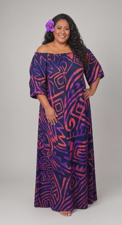 Midnight Tribal Maxi Dress