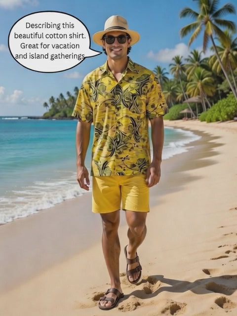 Men's Tribal Cotton Shirt